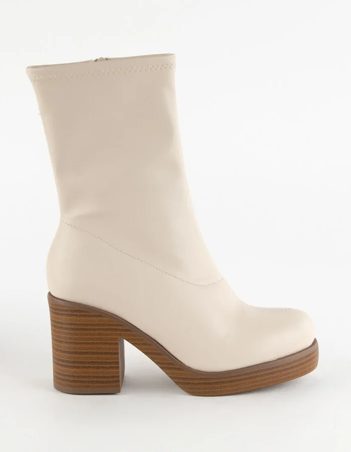 SODA Stretch Faux Leather Womens Boots - Image 5