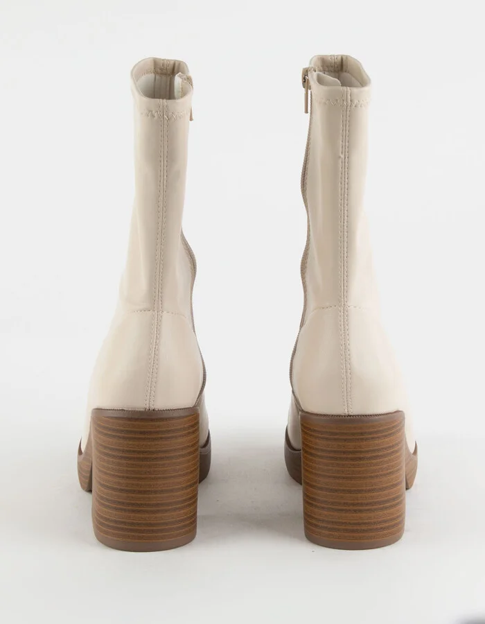 SODA Stretch Faux Leather Womens Boots - Image 7