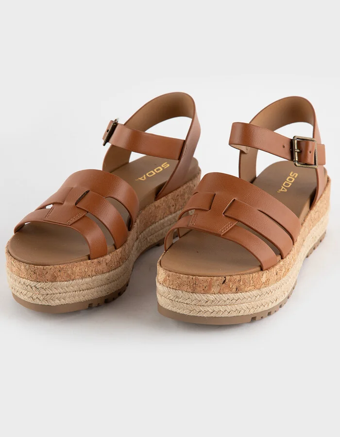 SODA Tabata Womens Platform Sandals