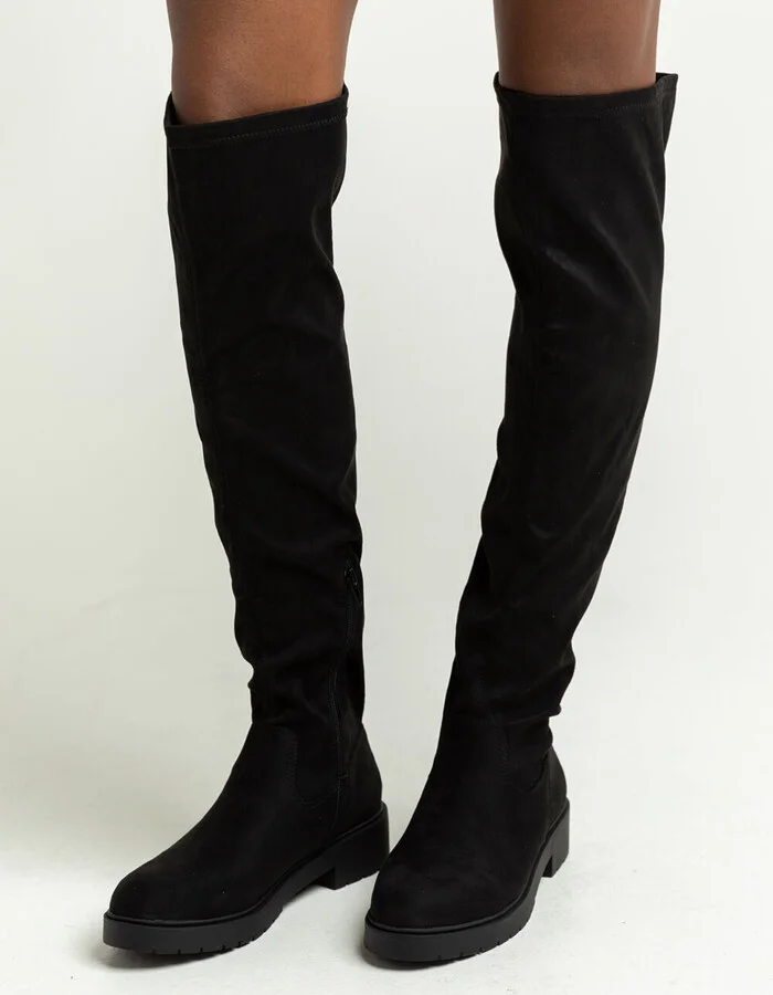SODA Tall Suede Womens Knee Boots - Image 2