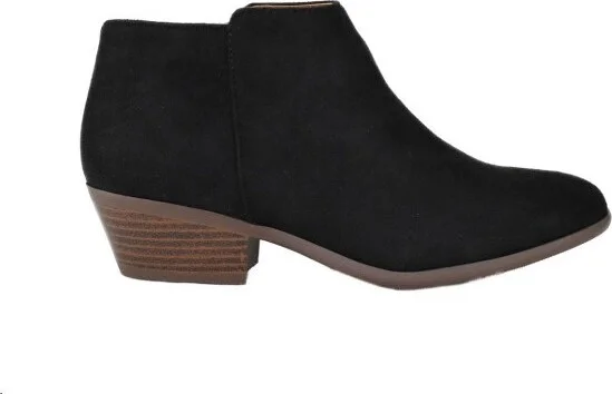 Soda Women's MUG Western Style Fashion Ankle Boots with Side Zipper - Cognac Suede - - Image 4
