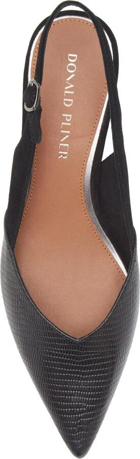 Sodashi Snakeskin Embossed Pointed Toe Slingback Pump - Image 5