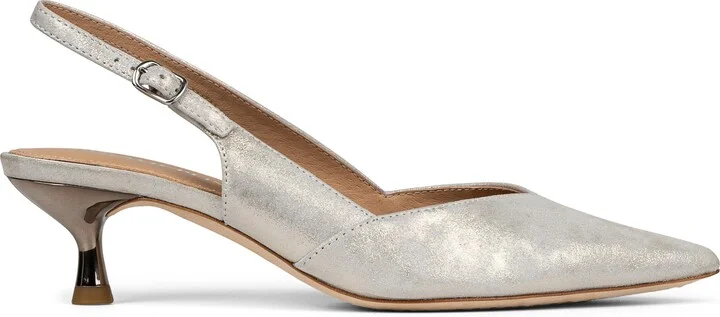 Sodashi Snakeskin Embossed Pointed Toe Slingback Pump - Image 8