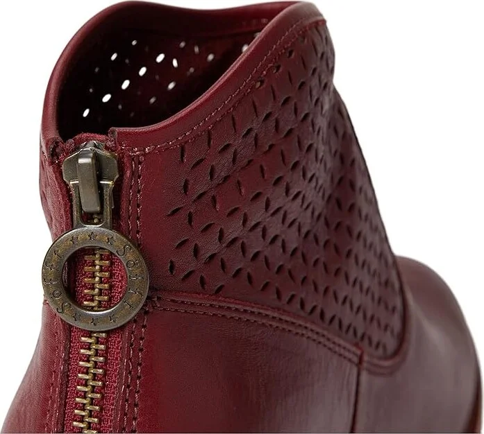 Sofft Aisley Perf Women's Boots Damasco Red : 8.5 M (B), Leather - Image 7