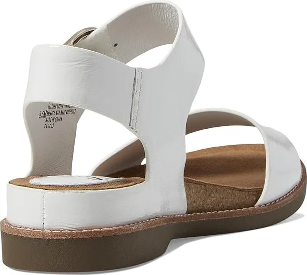 Sofft Bali Women's Sandals White Crinkle Patent : 6.5 M (B), Leather - Image 4