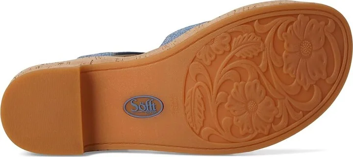 Sofft Capri Women's Dress Sandals Denim Blue : 8.5 M (B), Leather - Image 3