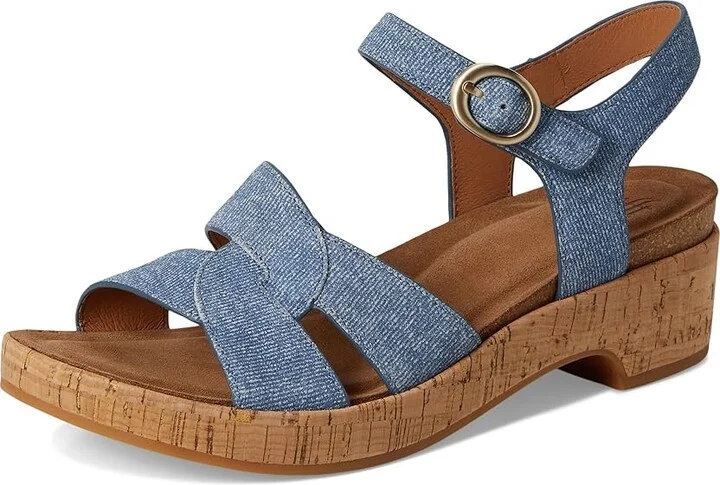 Sofft Capri Women's Dress Sandals Denim Blue : 8.5 M (B), Leather - Image 5