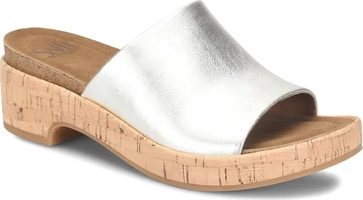 Silver Metallic Leather