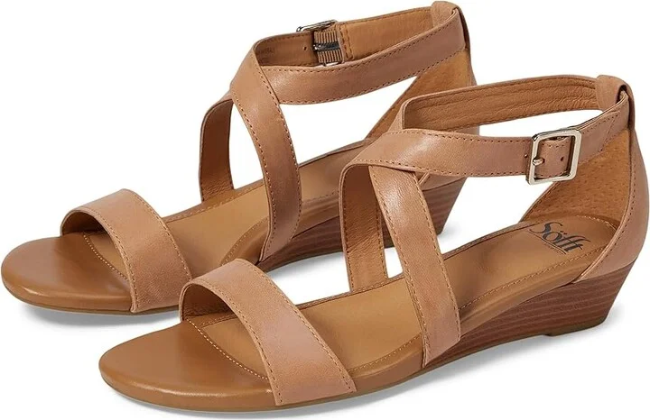 Sofft Innis Women's Wedge Shoes Desert Sand Talco : 6 M (B), Leather