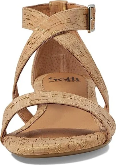Sofft Innis Women's Wedge Shoes Gold/Natural Cork : 6 M (B), Synthetic - Image 3