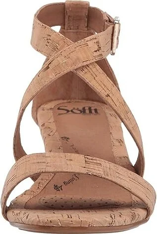 Sofft Innis Women's Wedge Shoes Gold/Natural Cork : 6 M (B), Synthetic - Image 6