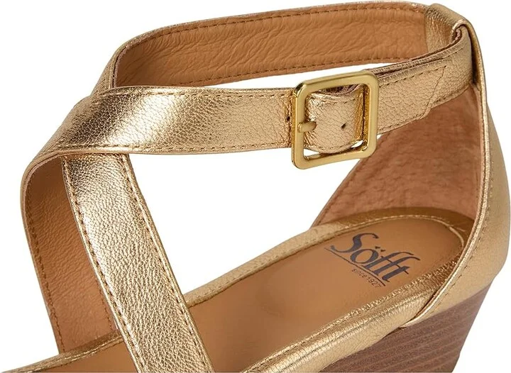 Sofft Innis Women's Wedge Shoes Old Gold-Platino : 10 M (B), Leather - Image 7