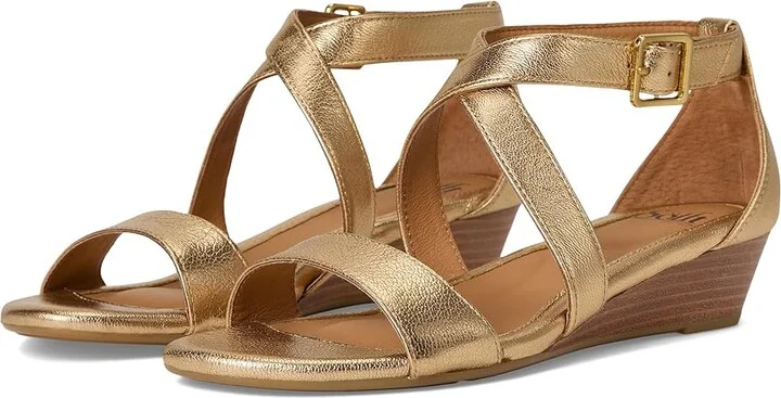 Sofft Innis Women's Wedge Shoes Old Gold-Platino : 10 M (B), Leather