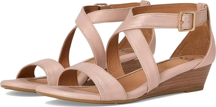 Sofft Innis Women's Wedge Shoes Rose Gold : 9 M (B), Leather/Suede