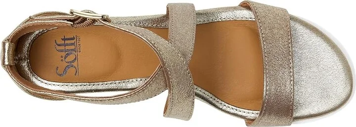 Sofft Innis Women's Wedge Shoes Satin Gold : 6.5 M (B), Leather - Image 2