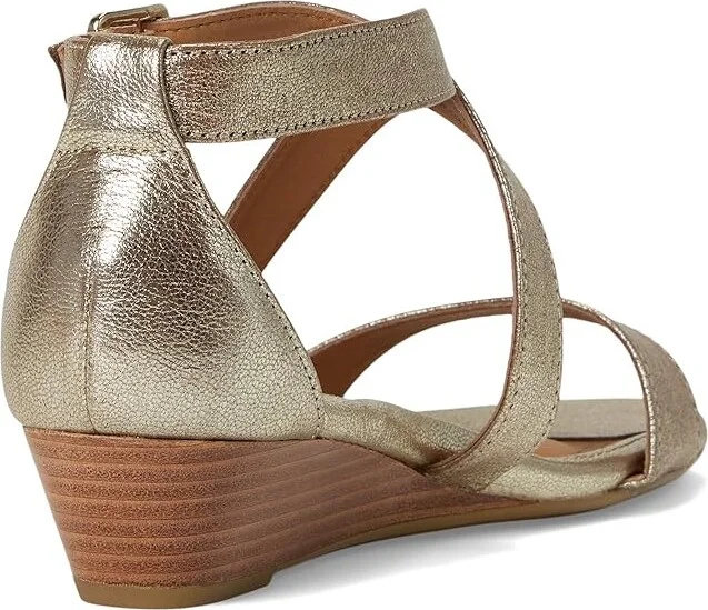 Sofft Innis Women's Wedge Shoes Satin Gold : 6.5 M (B), Leather - Image 4