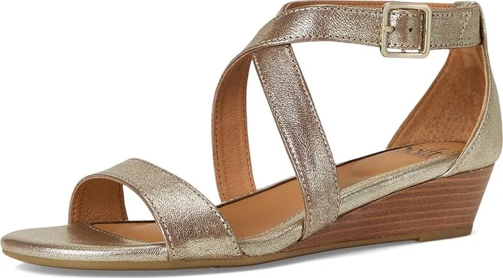 Sofft Innis Women's Wedge Shoes Satin Gold : 6.5 M (B), Leather - Image 5
