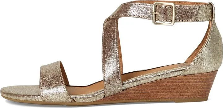 Sofft Innis Women's Wedge Shoes Satin Gold : 6.5 M (B), Leather - Image 6