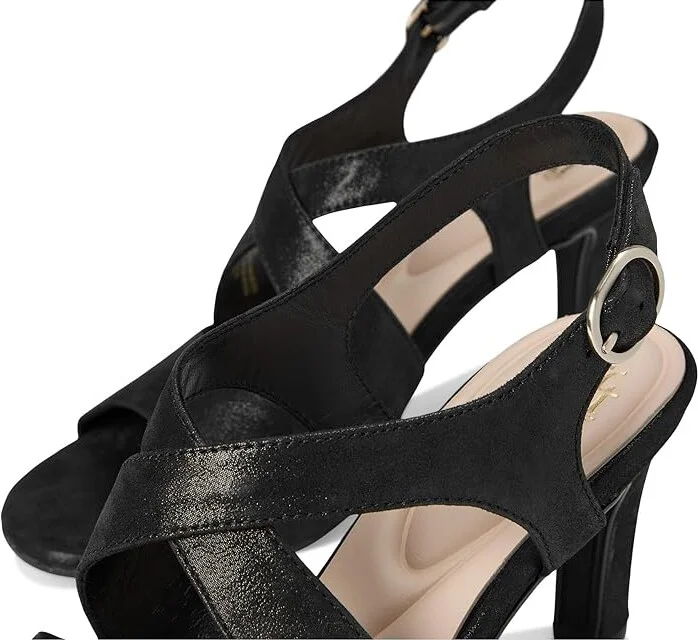 Sofft Jolene Women's Sandals Black Metallic : 6 M (B), Leather/Suede - Image 7