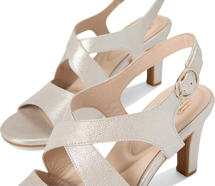 Sofft Jolene Women's Sandals Champagne Metallic : 8.5 M (B), Leather/Suede - Image 7