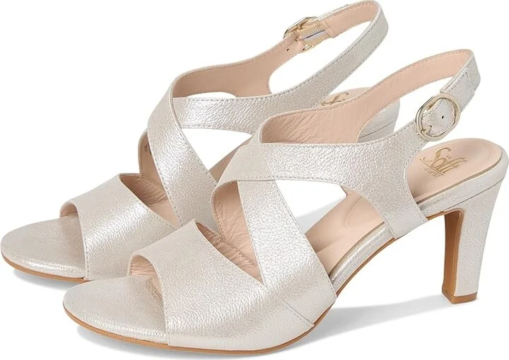 Sofft Jolene Women's Sandals Champagne Metallic : 8.5 M (B), Leather/Suede