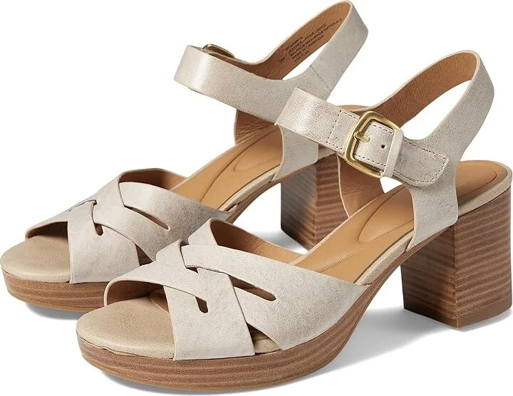 Sofft Lacie Women's Sandals Tapioca Grey : 6 M (B), Leather/Rubber