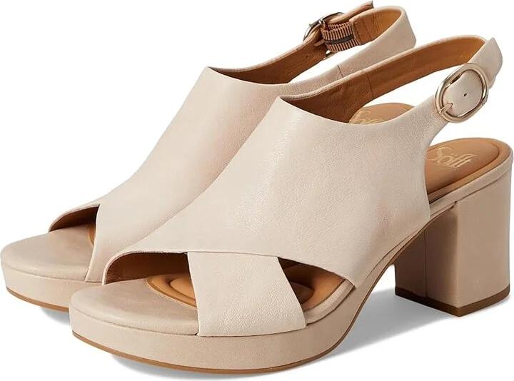 Sofft Liv Women's Sandals Tapioca Grey : 8.5 M (B), Leather