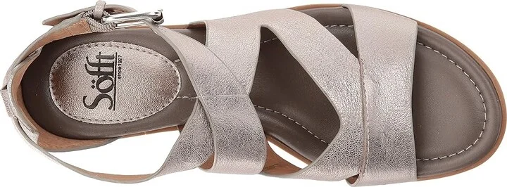 Sofft Mirabelle Women's Sandals Anthracite Grid Metallic : 6 M (B), Leather - Image 3