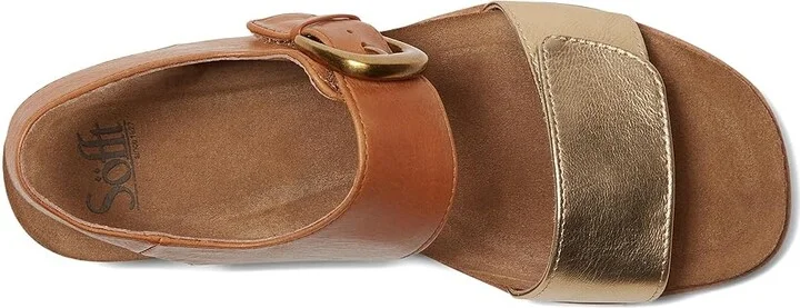 Sofft Peggie Women's Sandals Luggage/Gold : 6 M (B), Leather - Image 2