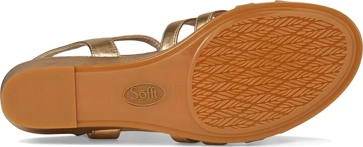 Sofft Scarlet Women's Sandals Gold Metallic : 6.5 M (B), Leather - Image 3