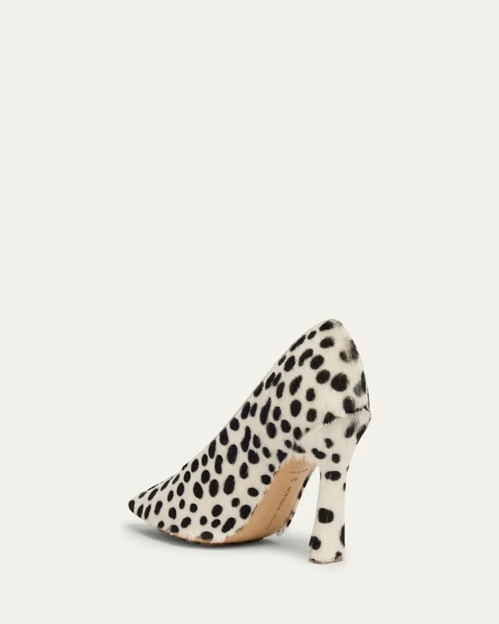 Sofia Jaguar-Print Lamb Hair Stiletto Pumps - Image 3
