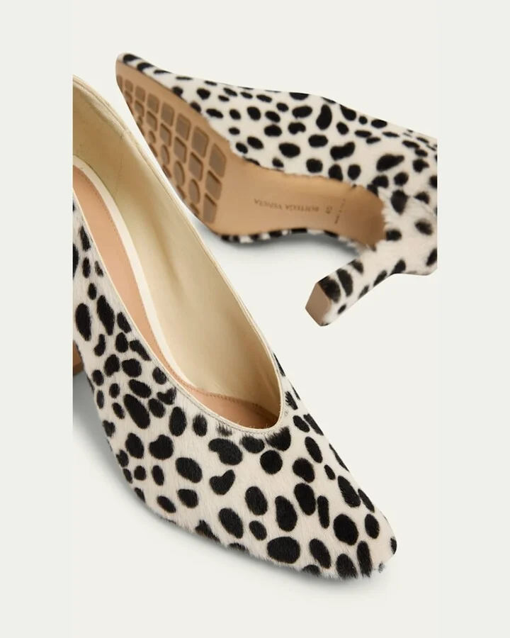 Sofia Jaguar-Print Lamb Hair Stiletto Pumps - Image 5