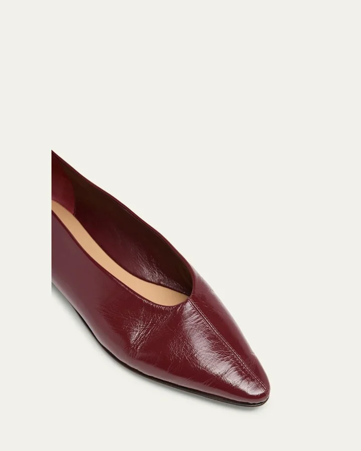 Sofia Pointed Leather Ballet Flats - Image 2