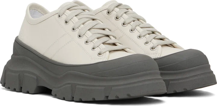 Sofie D'Hoore Beige & Gray Feat Sneakers - Image 4