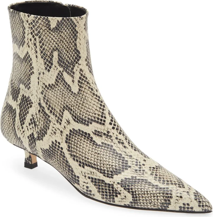 Sofie Embossed Snake Print Bootie