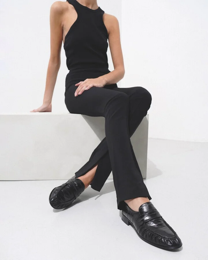 Soft black eel loafers - Image 2