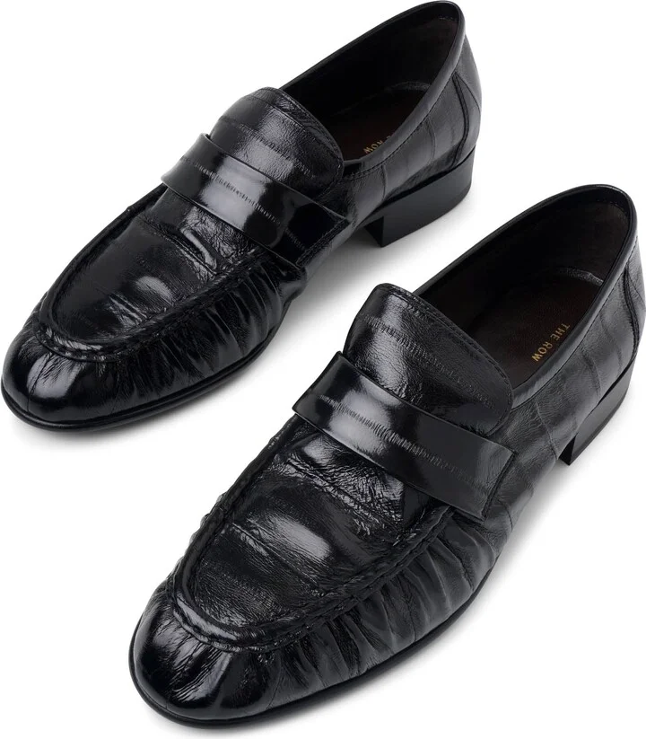Soft black eel loafers - Image 5