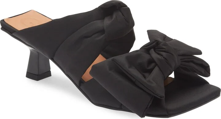 Soft Bow Kitten Heel Sandal
