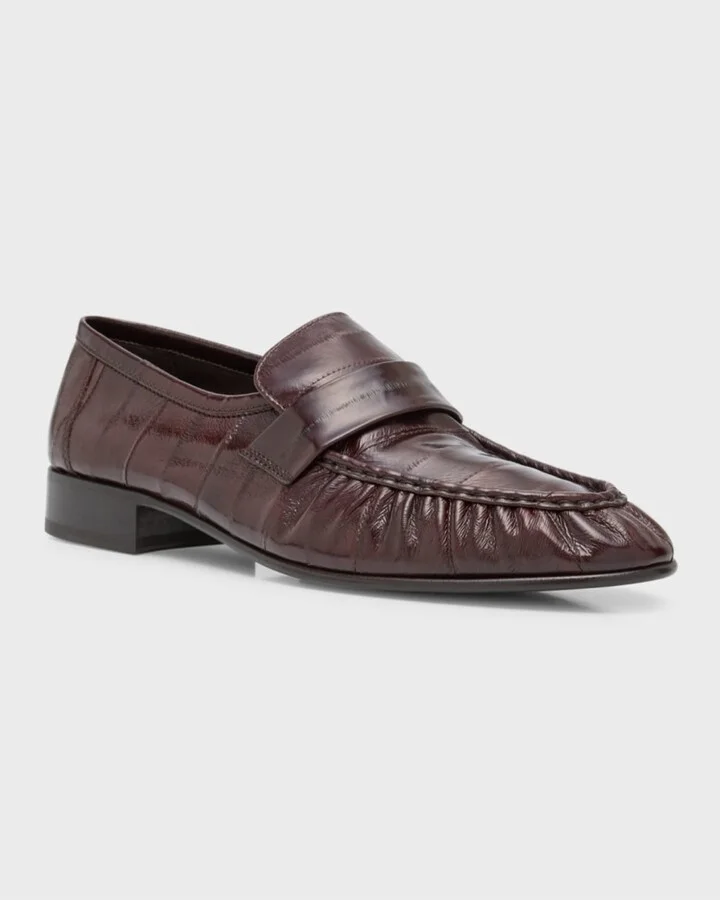 Soft Leather Flat Loafers - Image 7