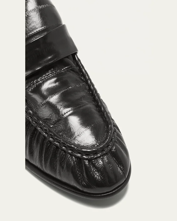Soft Leather Flat Loafers - Image 8