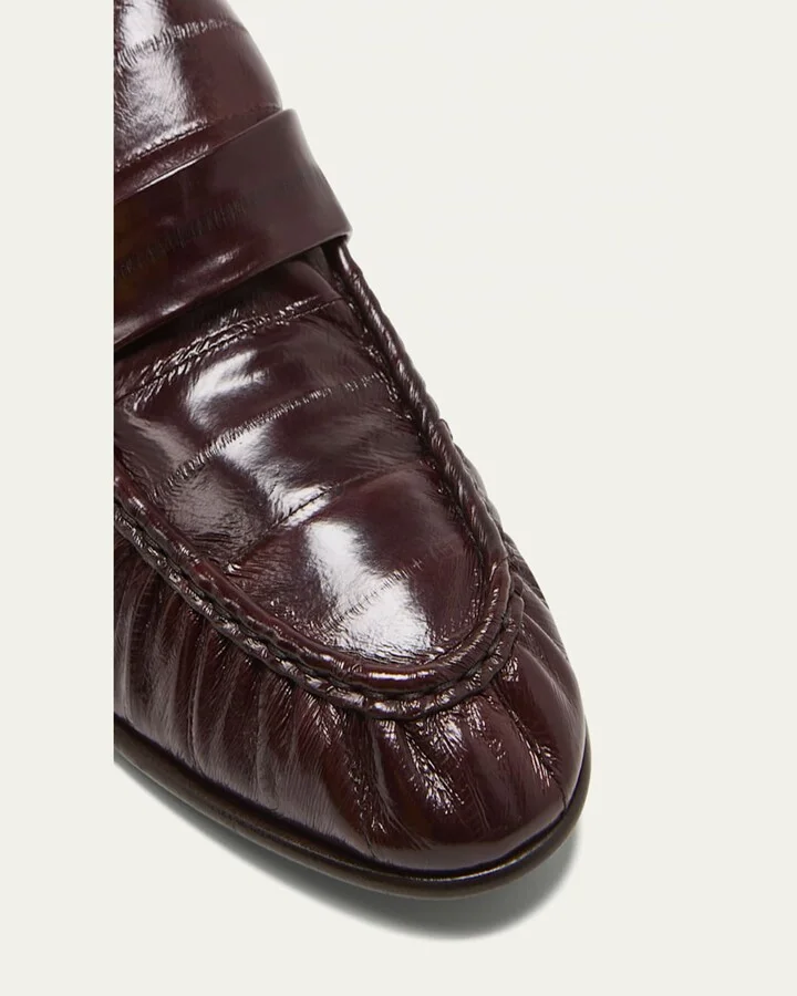 Soft Leather Flat Loafers - Image 11