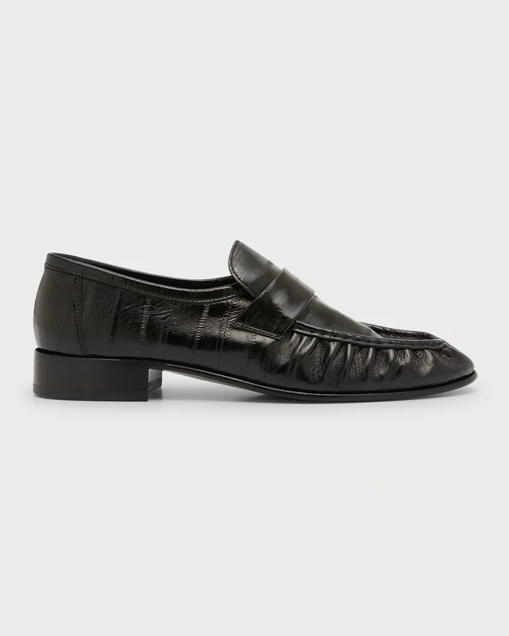 Soft Leather Flat Loafers