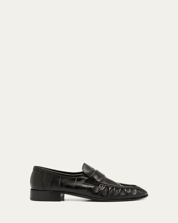 Soft Leather Flat Loafers