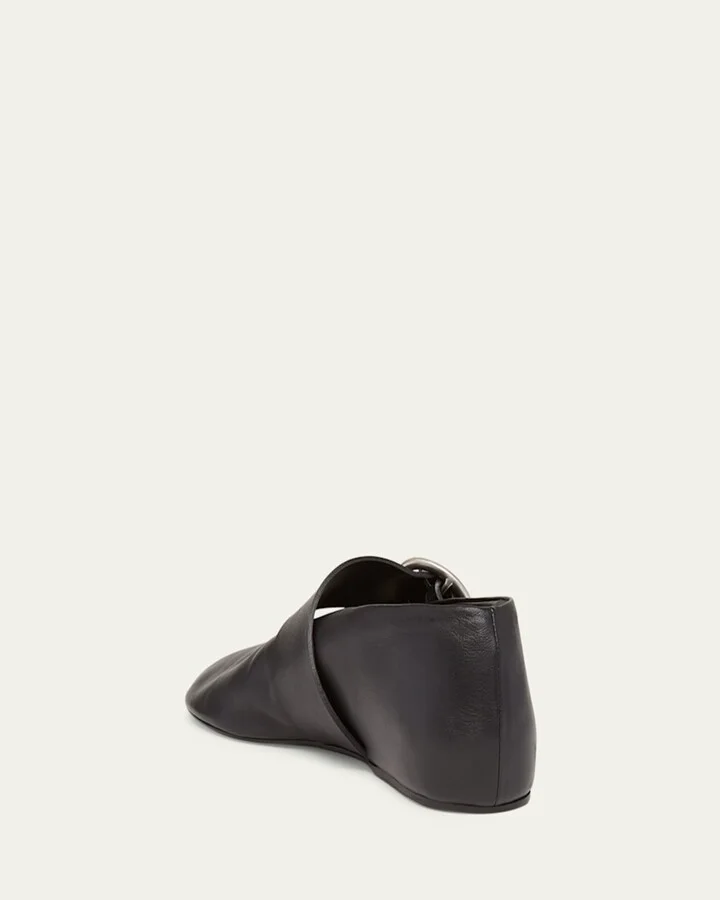 Soft Leather Mary Jane Ballerina Flats - Image 2