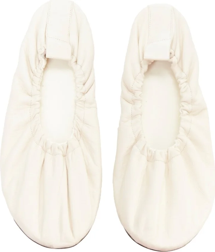 Soft Leather Ruched Simple Ballerina Flats