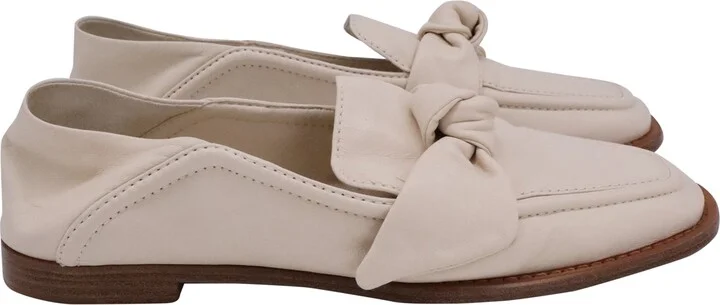 Soft Maxi Clarita Loafers in Cream Leather