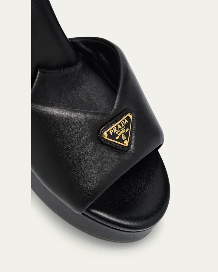 Soft Nappa Ankle Strap Platform Sandals - Image 11