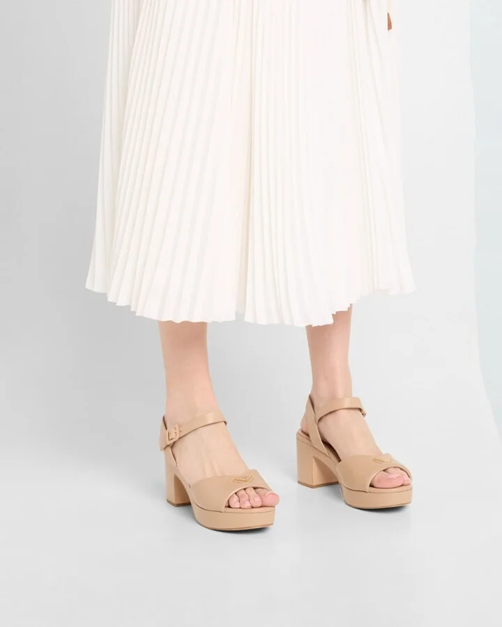 Soft Nappa Ankle Strap Platform Sandals - Image 2