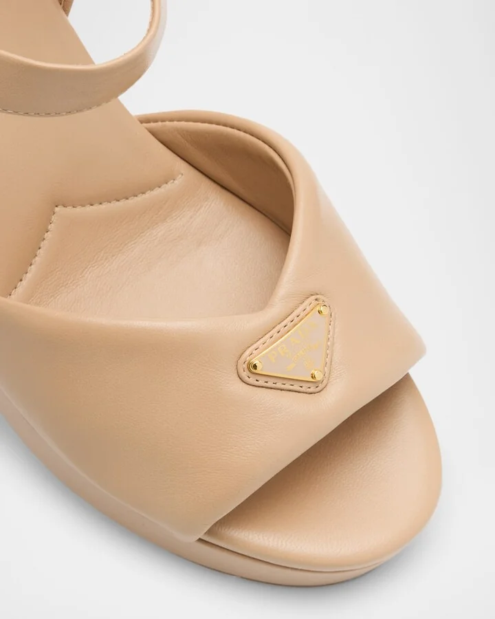 Soft Nappa Ankle Strap Platform Sandals - Image 3