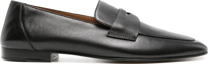 Soft Placket leather loafers